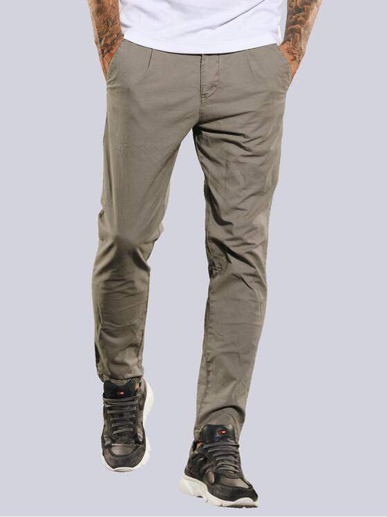 emilio adani Herren Chino mit Gummibund Weiß 35255