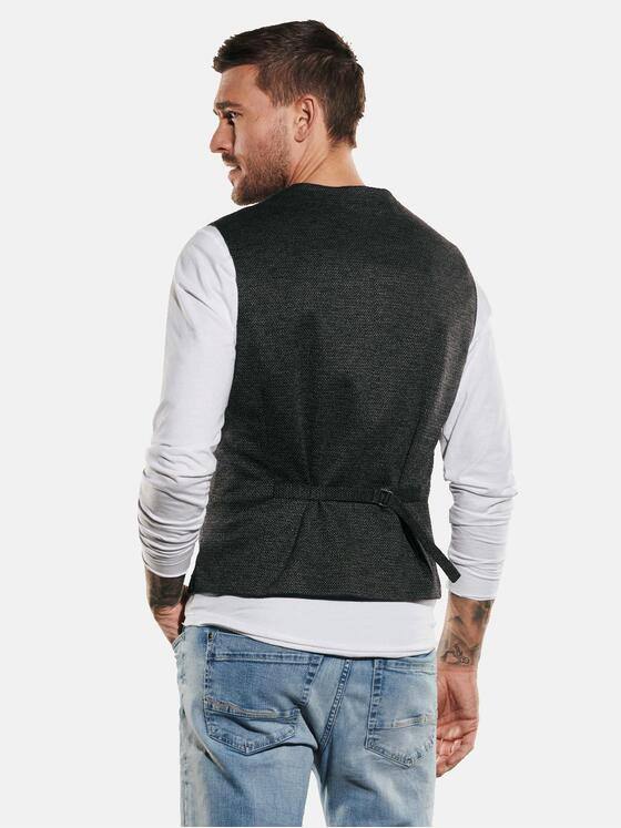 emilio adani Herren Sakko-Weste slim fit Grau 35262