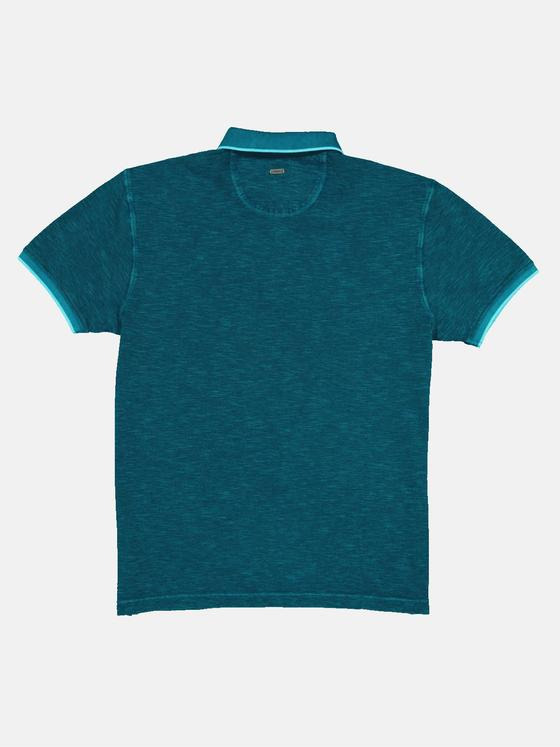 engbers Herren Polo-Shirt strukturiert Petrolblau 33073