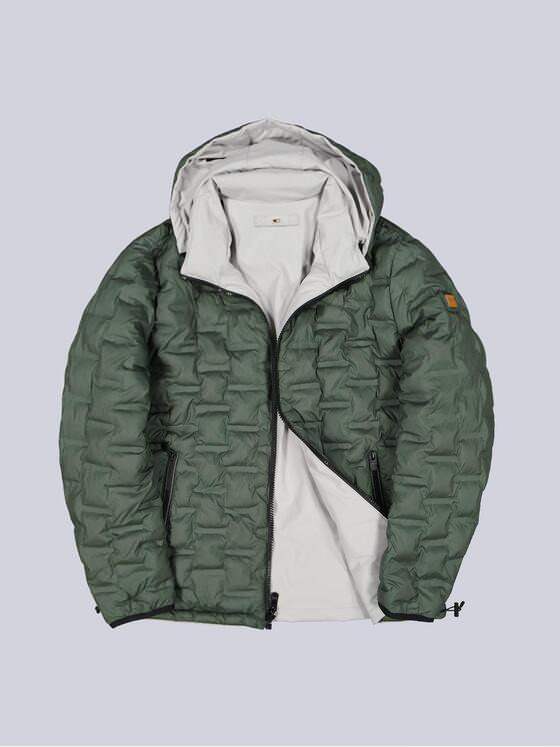 emilio adani Herren Wendejacke mit Kapuze Silbergrau 39285