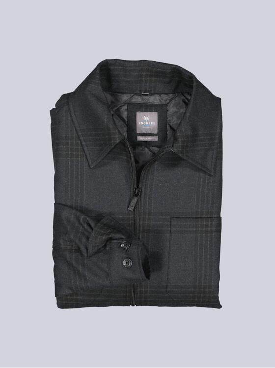 ENGBERS GERMANY Herren Overshirt in Wolloptik Saphirblau 39803