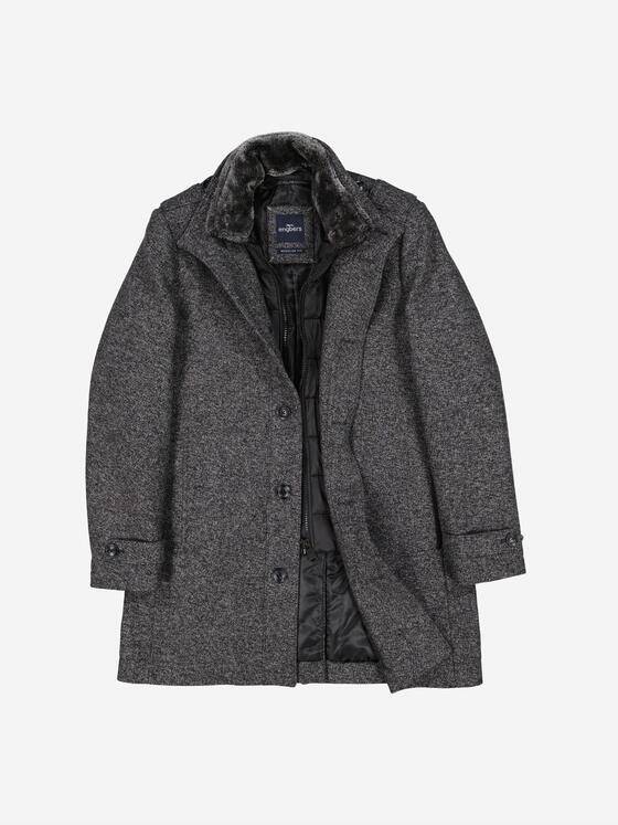engbers Herren Mantel mit Inlet Anthrazit 37542