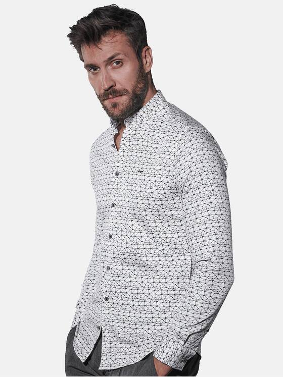 emilio adani Herren Individuelles Langarmhemd Braun 30818