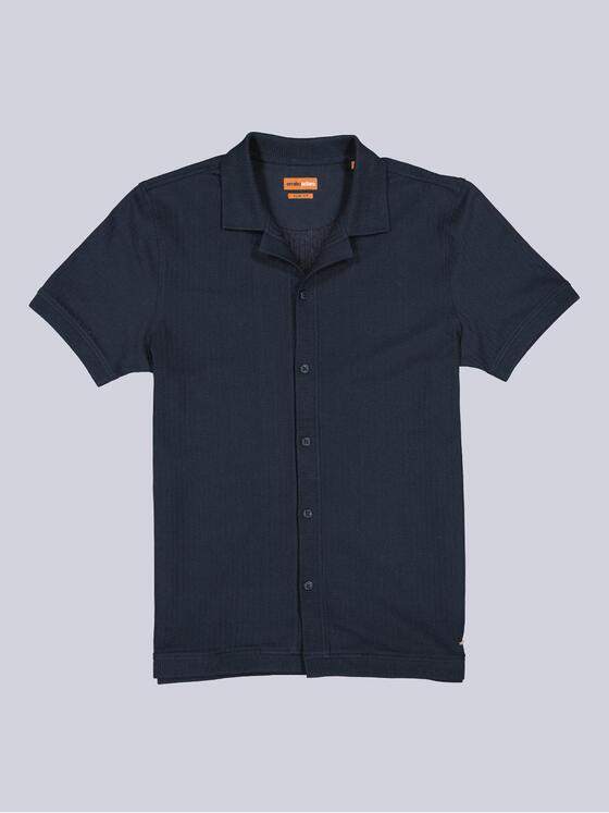 emilio adani Herren Poloshirt mit Knopfleiste Saphirblau 40790