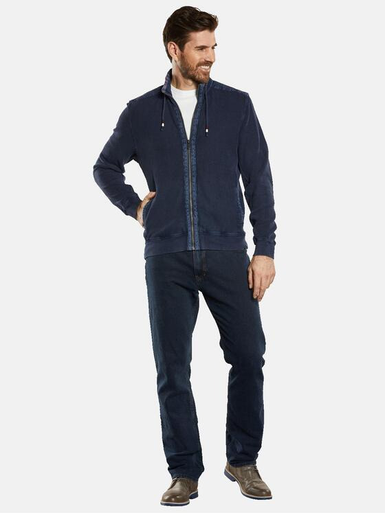 engbers Herren Sweatjacke mit Stehkragen Blau 34333