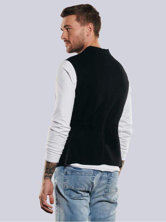 emilio adani Herren Sakko-Weste slim fit Schwarz 35266