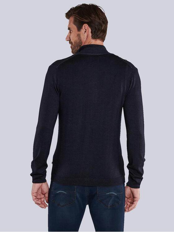 ENGBERS GERMANY Herren Cardigan aus 100% Merinowolle Blau 35991