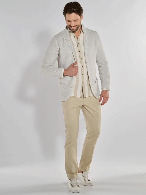 ENGBERS GERMANY Herren Strick-Sakko meliert Beige 36947