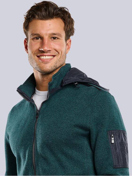engbers Herren Sweatjacke Kapuze Petrolgruen 33754