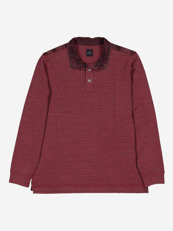 engbers Herren Langarm-Shirt mit Polo-Kragen Rot 38182