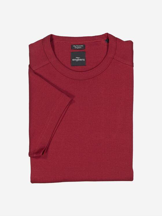 engbers Herren T-Shirt "My Favorite" organic Dunkelrot 37782