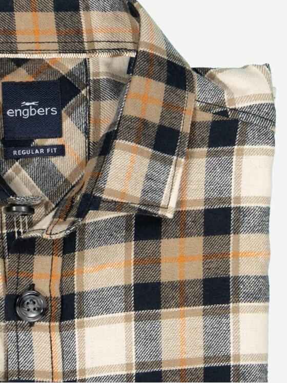 engbers Herren Overshirt kariert Braun 37852