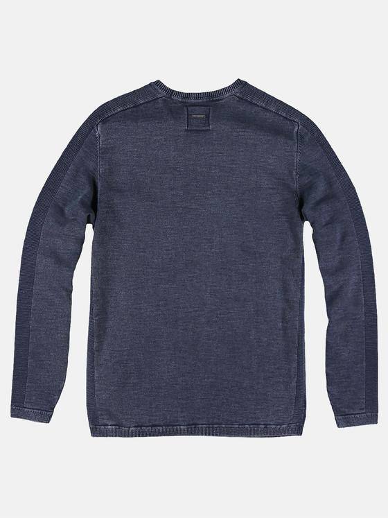 engbers Herren Sportiver Baumwollpullover mit modischem Rundhalsausschnitt Blau 30433