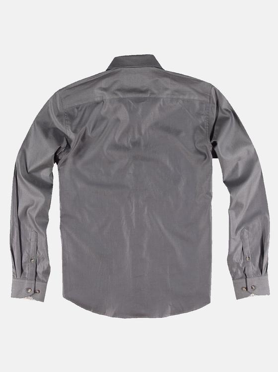 ENGBERS GERMANY Herren Dezent gemustertes Langarmhemd Dunkelgrau 30528