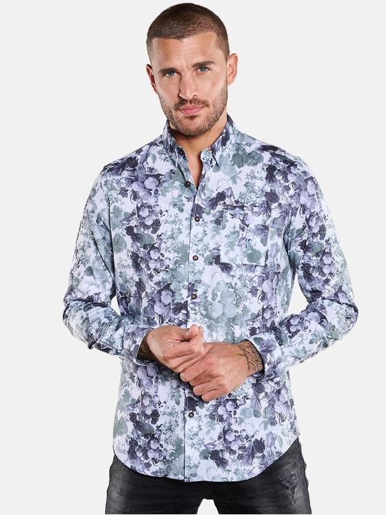 emilio adani Herren Hemd langarm Grün 34148