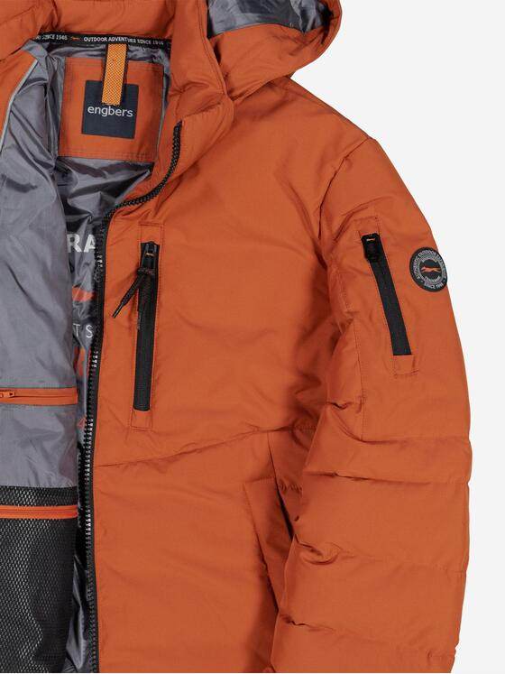engbers Herren Steppjacke mit abnehmbarer Kapuze Orange 37411