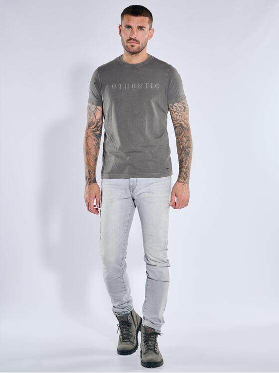 emilio adani Herren T-Shirt mit Print Dunkelbraun 39174