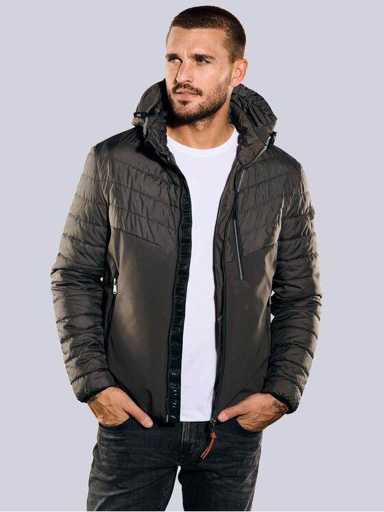 emilio adani Herren Jacke mit abnehmbarer Kapuze Grau 35254