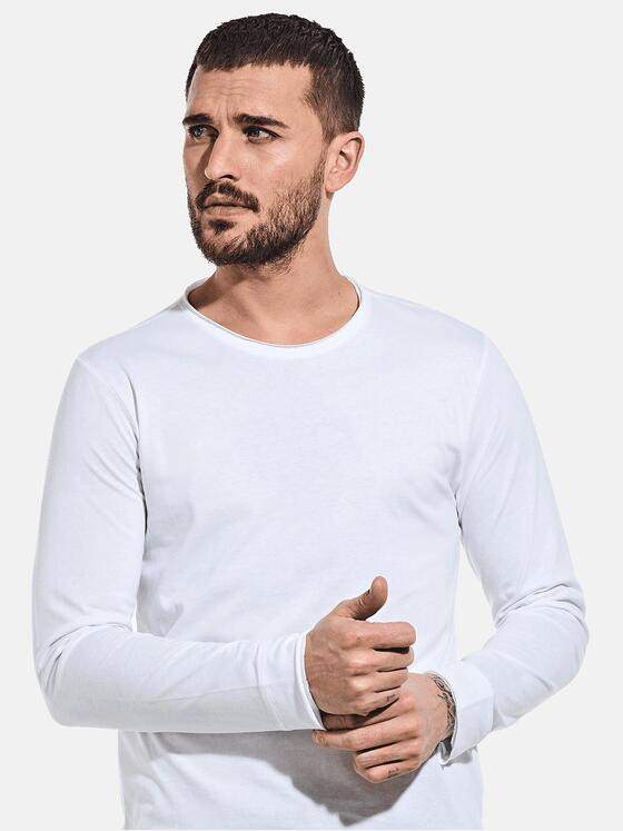 emilio adani Herren Langarm-Shirt "My Favorite" Reinweiss 33481