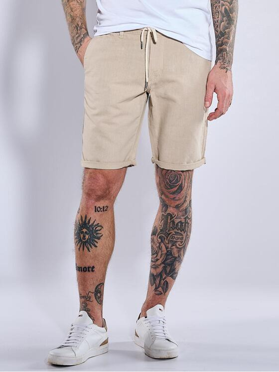 emilio adani Herren Chino-Bermuda regular Beige 37060