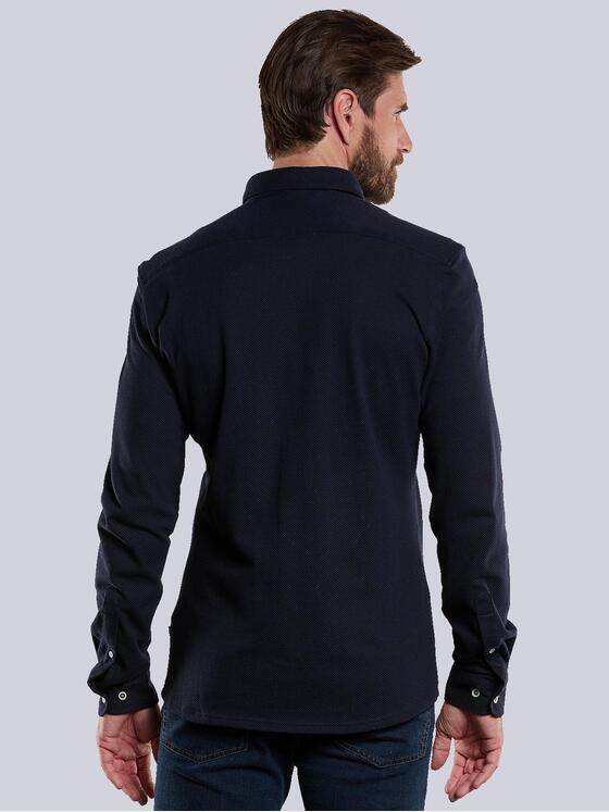 engbers Herren Langarm-Hemd uni Saphirblau 34031