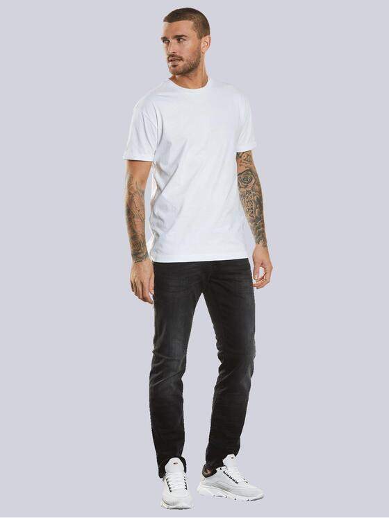 emilio adani Herren T-Shirt uni Weiß 34549