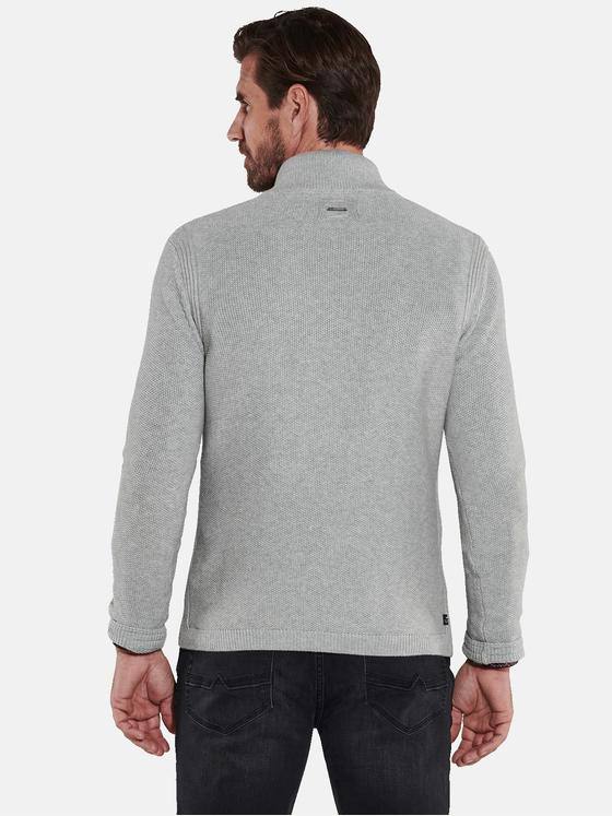 engbers Herren Pullover mit Stehkragen Grau 35555