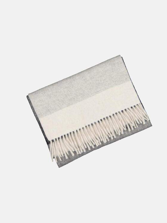 emilio adani Herren Schal gestreift Kieselgrau 33975