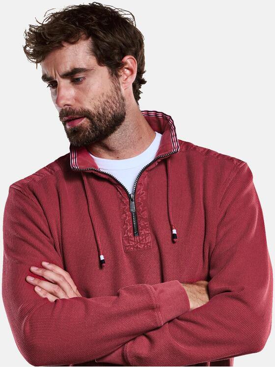 engbers Herren Sweatshirt Stehkragen Feuerrot 33738