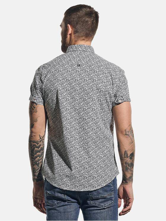 emilio adani Herren Hemd mit sommerlichem All-Over-Print Blau 31238