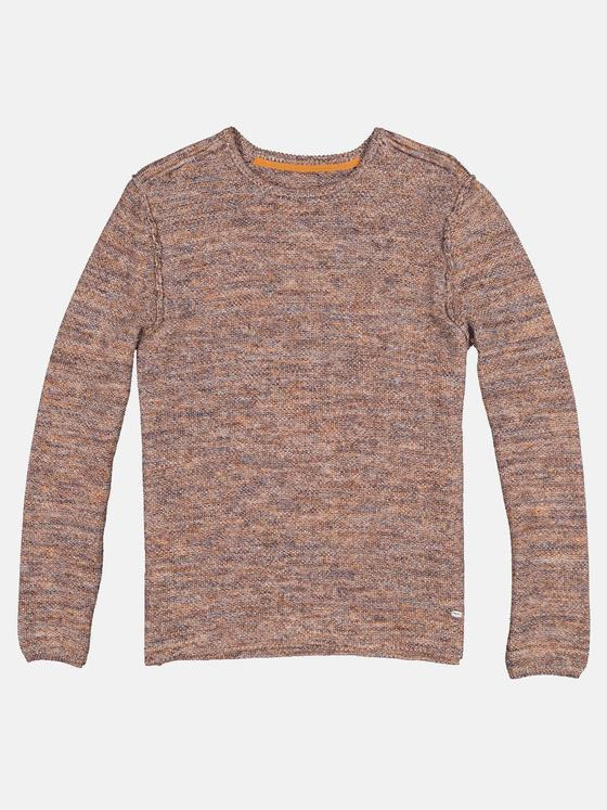 engbers Herren Pullover gemustert Dunkelorange 32417
