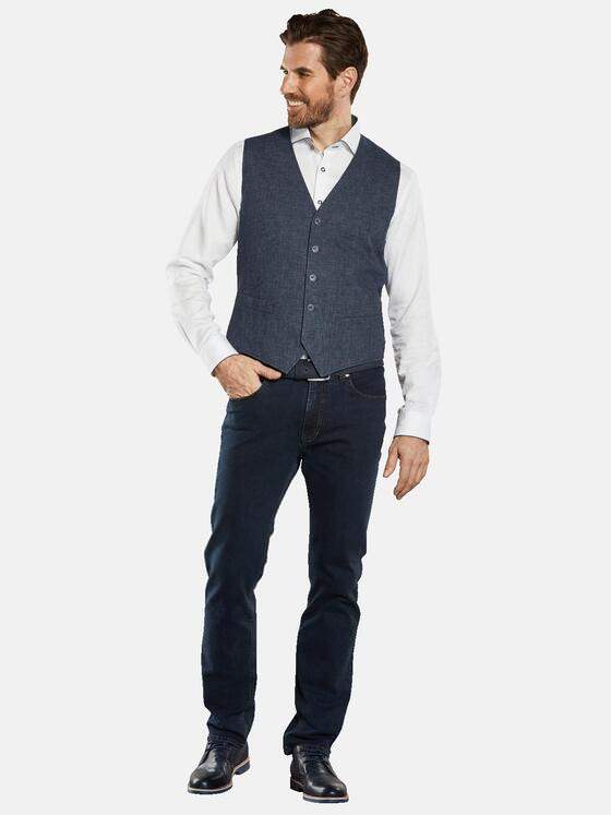 engbers Herren Sakko-Weste mit Leinenanteil Blau 34501
