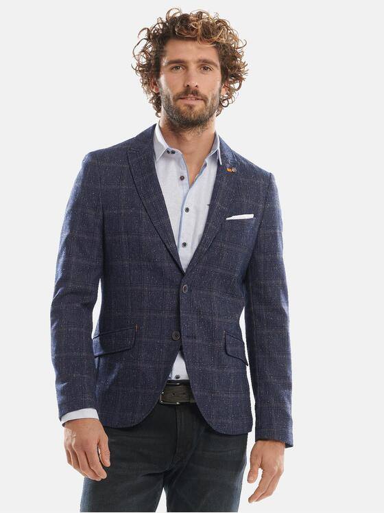 emilio adani Herren Freizeit-Sakko slim fit Blau 30898