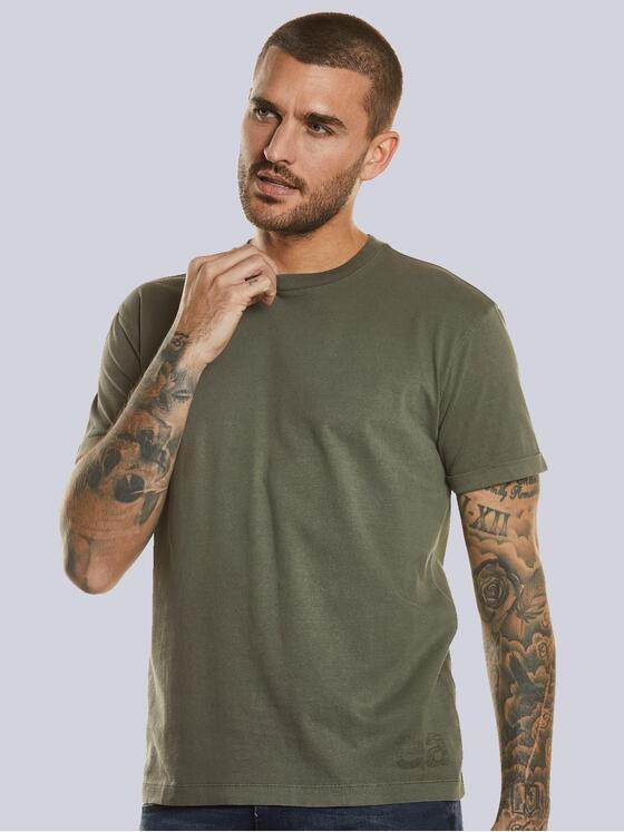 emilio adani Herren T-Shirt uni Grün 34551