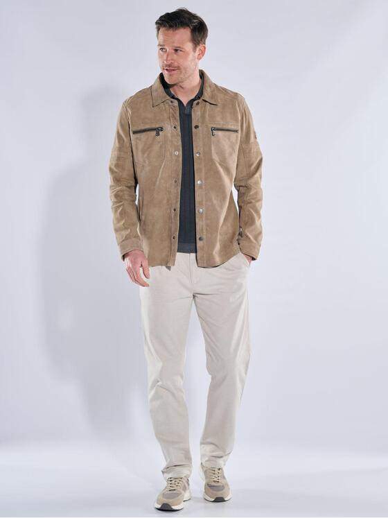 engbers Herren Leichte Velourslederjacke Beige 40403