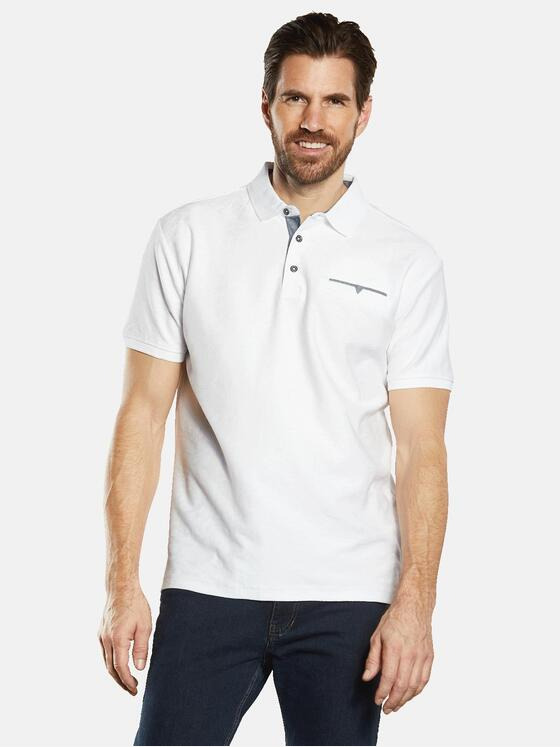 engbers Herren Polo-Shirt uni Reinweiss 34521