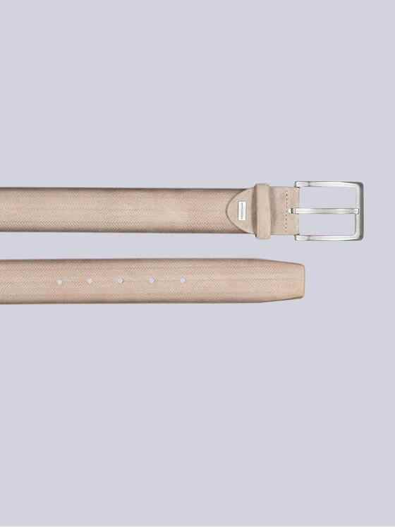 emilio adani Herren Ledergürtel geprägt Beige 38835