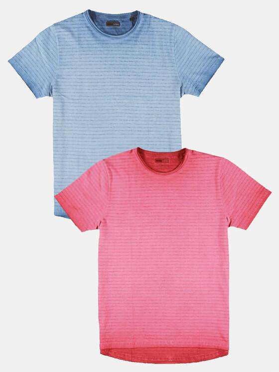 emilio adani Herren T-Shirt rundhals Violett 31725