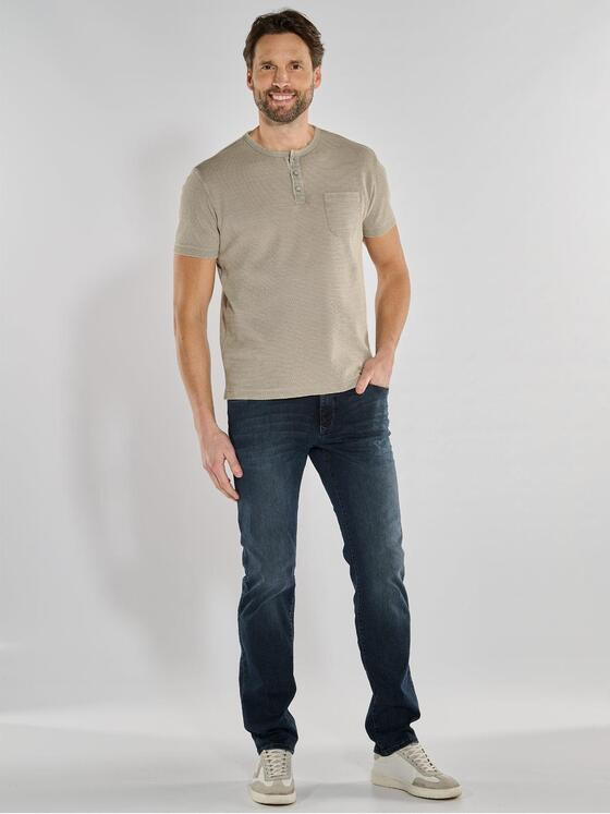 engbers Herren Henley T-Shirt Beige 36823