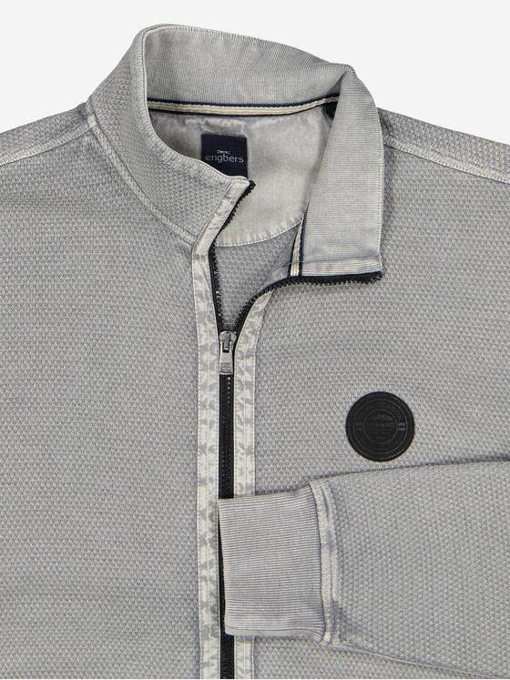 engbers Herren Sweatjacke mit Zipper Silbergrau 38057