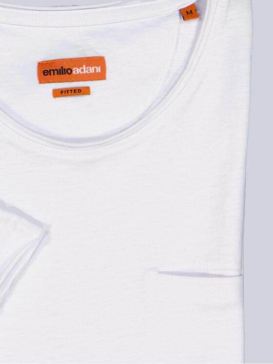 emilio adani Herren Basic-Shirt "My Favorite" Reinweiss 33484