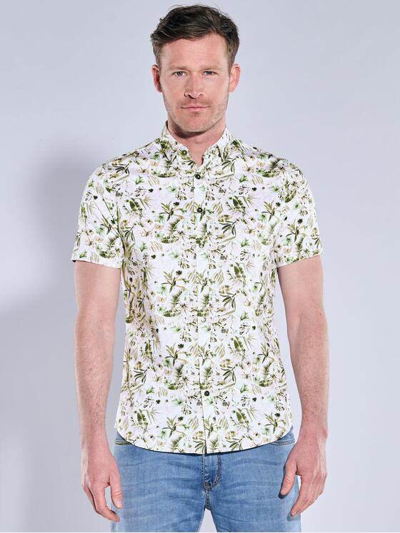 ENGBERS GERMANY Herren Halbarm-Hemd in wertiger Baumwoll-Stretch-Qualität Naturweiss 38549