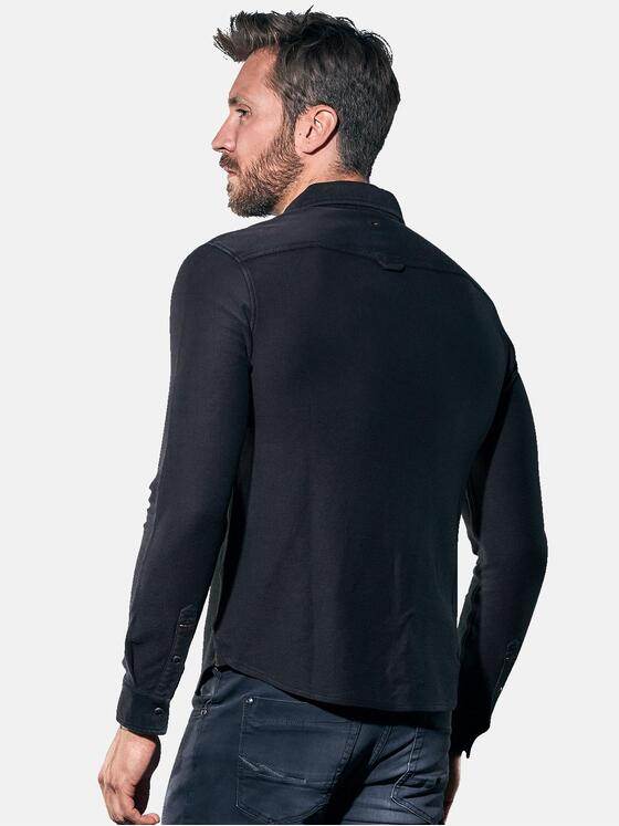 emilio adani Herren Innovatives Langarmhemd Schwarz 30889
