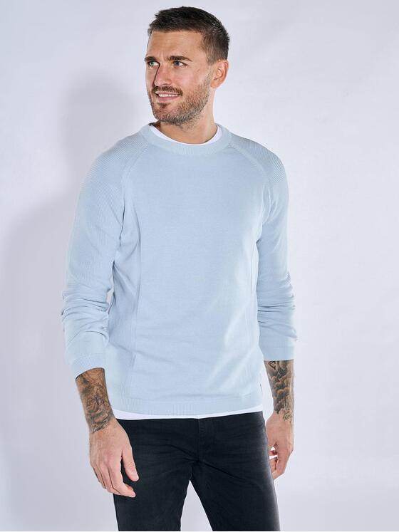 emilio adani Herren Pullover uni Blau 38299