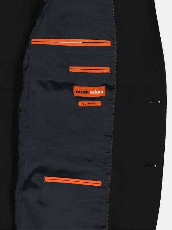 emilio adani Herren Anzug-Sakko slim fit Schwarz 36483