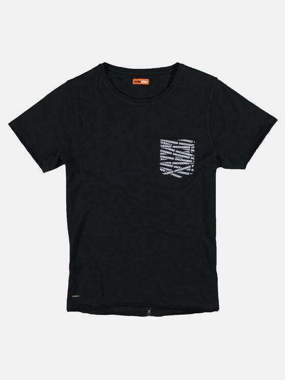 emilio adani Herren Rundhals T-Shirt Schwarz 25859