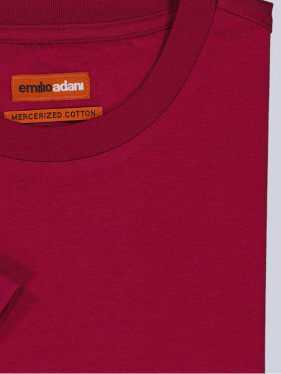 emilio adani Herren Rundhals T-Shirt Bordeaux 39939