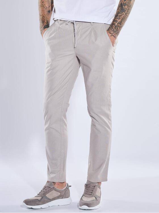 emilio adani Herren Chino straight Naturweiss 40350