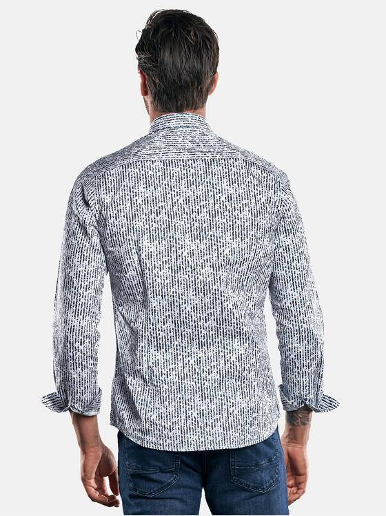 emilio adani Herren Streifendruck Hemd mit floralen Elementen Blau 30547