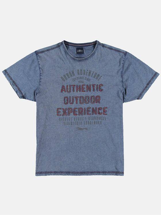 engbers Herren T-Shirt rundhals Mittelblau 31794